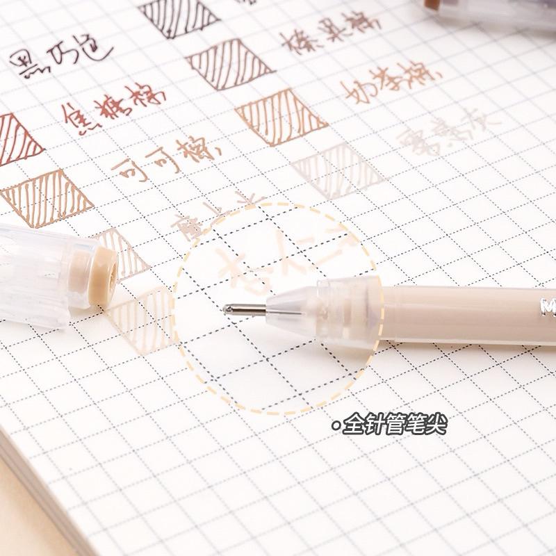 【台灣現貨🎁J&E比選物店】可疊色 9入 手帳筆 套裝 繪畫 筆記 中性筆 螢光筆 大容量 鮮豔 筆 文具-細節圖2