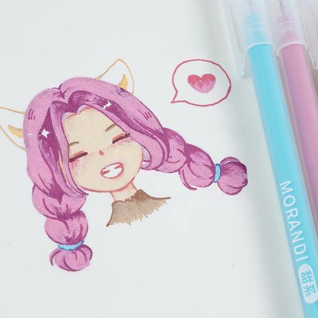 【台灣現貨🎁J&E比選物店】可疊色 9入 手帳筆 套裝 繪畫 筆記 中性筆 螢光筆 大容量 鮮豔 筆 文具-細節圖8