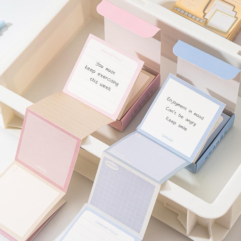 【台灣現貨🎁J&E比選物店】 可撕式 奏摺 便條紙 便利貼 備忘錄 記事 便籤 可黏貼 文具 辦公室-細節圖2