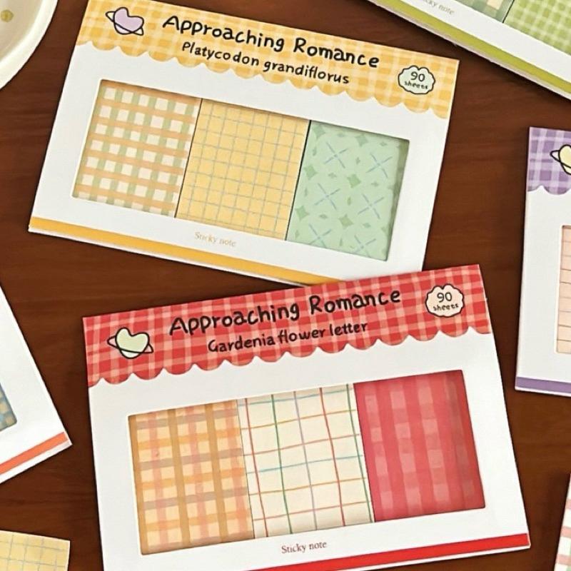 【台灣現貨🎁J&E比選物店】 格子組合 便利貼 便條紙 便籤 備忘錄 書籤 可黏貼 可撕 筆記 記事 文具-細節圖5