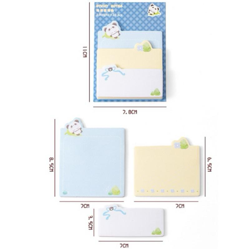 【台灣現貨🎁J&E比選物店】 三層 便利貼 三層組合便利貼 卡皮巴拉 熊貓 便條紙 便籤 備忘錄 文具-細節圖8