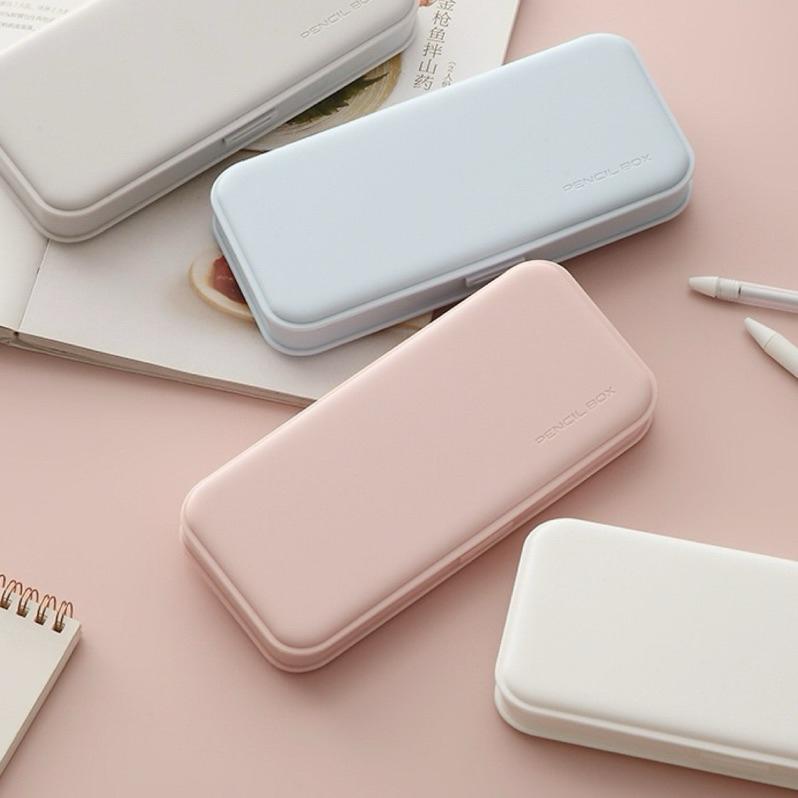 【台灣現貨🎁J&E比選物店】簡約 鉛筆盒 馬卡龍色系 收納盒 大容量 文具 分隔 收納-細節圖5