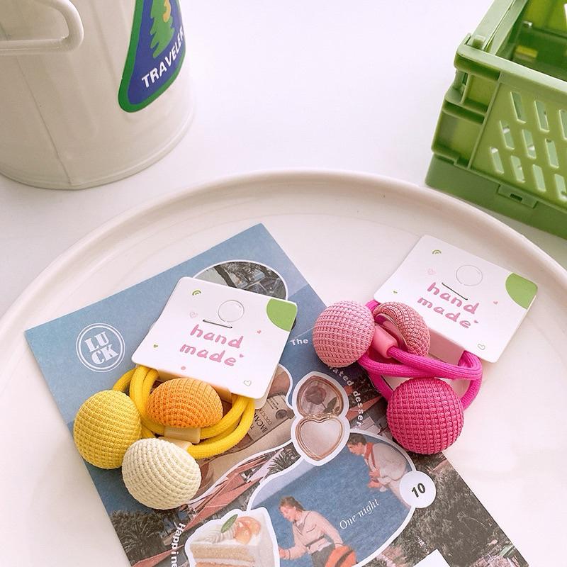 【台灣現貨🎁J&E比選物店】 糖果髮圈 一組3入 漸層色系 百搭 糖果色布 藝髮圈 可愛 兒童髮飾 髮飾 髮圈-細節圖6