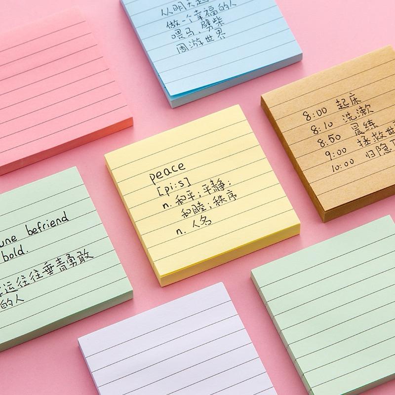 【台灣現貨🎁J&E比選物店】 彩色 橫線 便條紙 便利貼 異型便利貼 N次貼 簡單 備忘錄-細節圖7