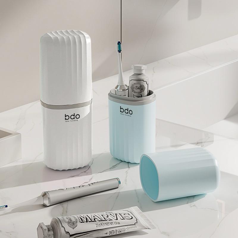 【台灣現貨🎁J&E比選物店】 攜帶式 牙刷收納 盥洗收納盒 旅行盥洗盒 漱口杯 牙刷盒 收納盒 收納 旅行收納-細節圖6