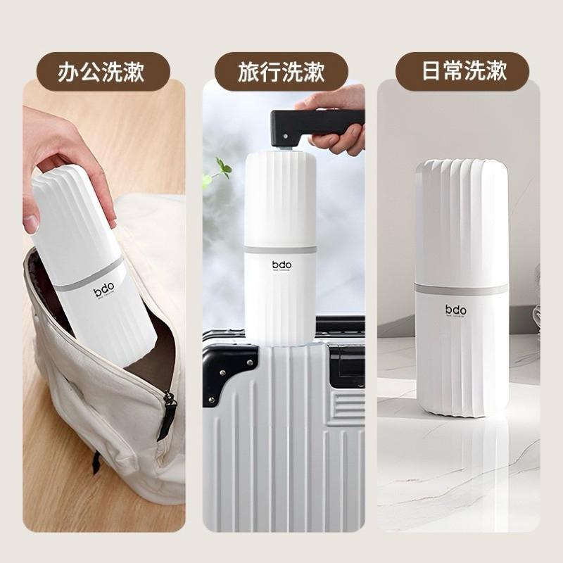 【台灣現貨🎁J&E比選物店】 攜帶式 牙刷收納 盥洗收納盒 旅行盥洗盒 漱口杯 牙刷盒 收納盒 收納 旅行收納-細節圖9