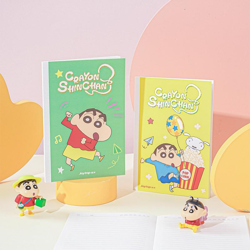 【台灣現貨🎁J&E比選物店】正版 蠟筆小新 A5 筆記本 快樂小新 無線膠裝 內頁橫線 記事本-細節圖7