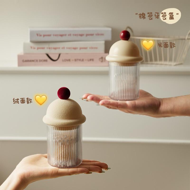 【台灣現貨🎁J&E比選物店】禮帽 收納罐 牙籤罐 棉花棒收納 收納盒 牙籤收納 棉籤收納-細節圖4