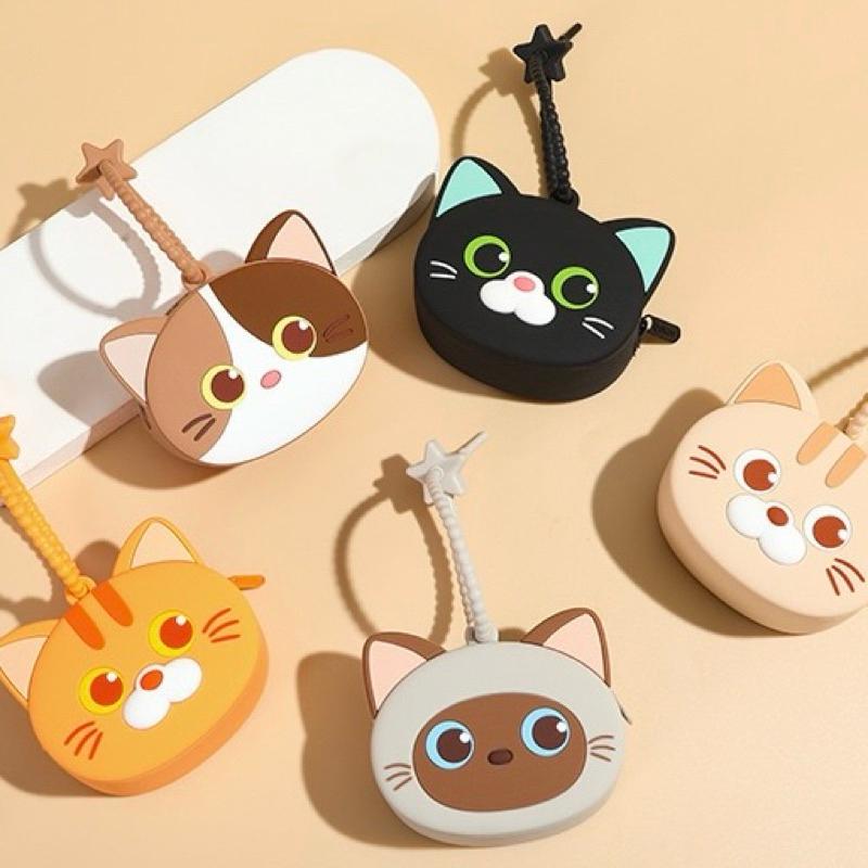 【台灣現貨🎁J&E比選物店】 正版 QUNCLE 貓咪 零錢包 貓咪零錢包 耳機收納包 零錢收納 耳機收納 收納包 收納-細節圖3