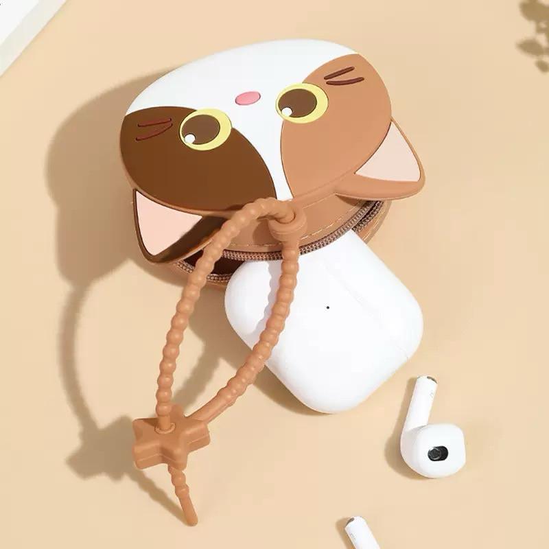 【台灣現貨🎁J&E比選物店】 正版 QUNCLE 貓咪 零錢包 貓咪零錢包 耳機收納包 零錢收納 耳機收納 收納包 收納-細節圖6