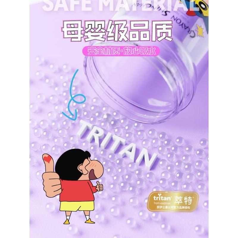 【台灣現貨🎁J&E比選物店】正版 蠟筆小新 Tritan 650mL 雙飲式水壺 直飲 吸管 2合1 大容量 水壺 水杯-細節圖4