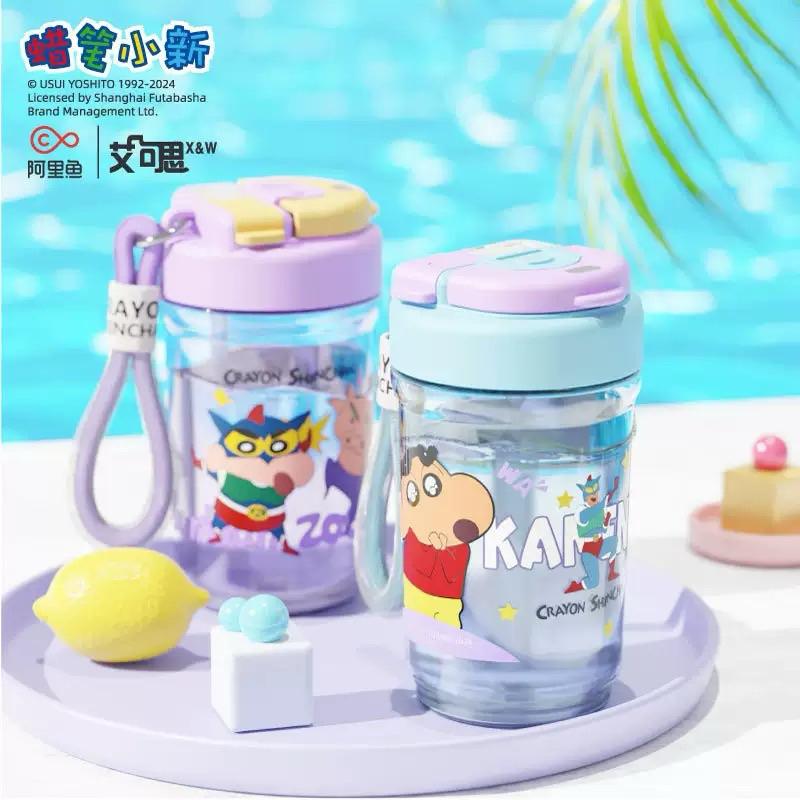 【台灣現貨🎁J&E比選物店】正版 蠟筆小新 Tritan 650mL 雙飲式水壺 直飲 吸管 2合1 大容量 水壺 水杯-細節圖6