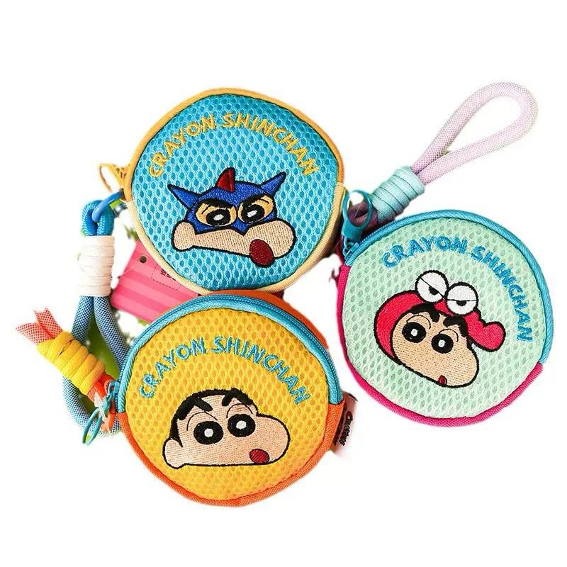 【台灣現貨🎁J&E比選物店】正版 蠟筆小新 零錢包 牛津布 圓形零錢包 蠟筆小新零錢包 收納包 收納 小包包 隨身包-細節圖2