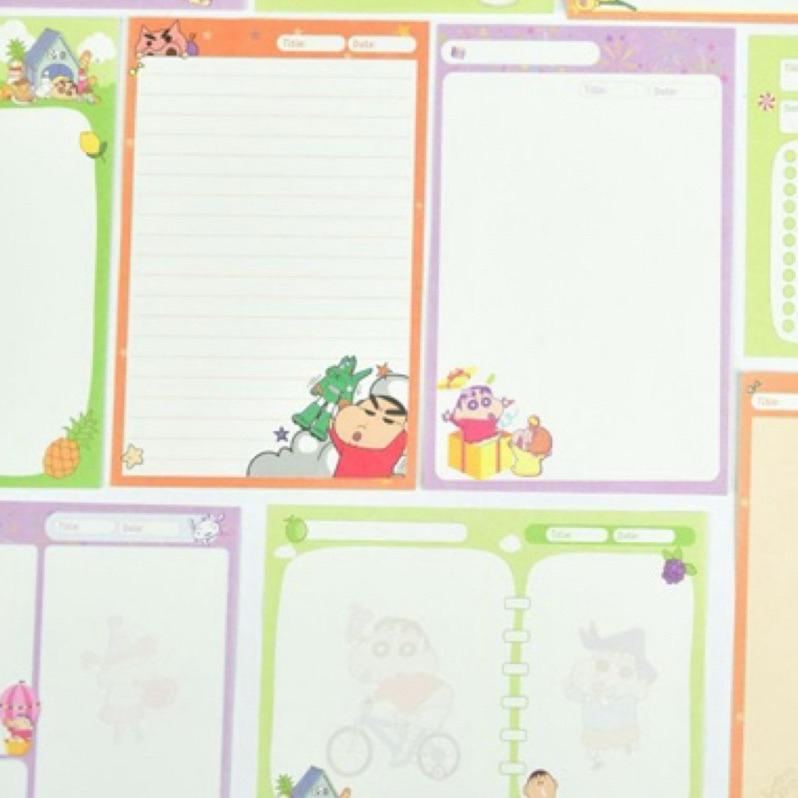 【台灣現貨🎁J&E比選物店】正版 蠟筆小新 80張 可撕 無黏性 筆記紙 便籤本 便條紙 筆記本 手帳本 記事本 筆記-細節圖7