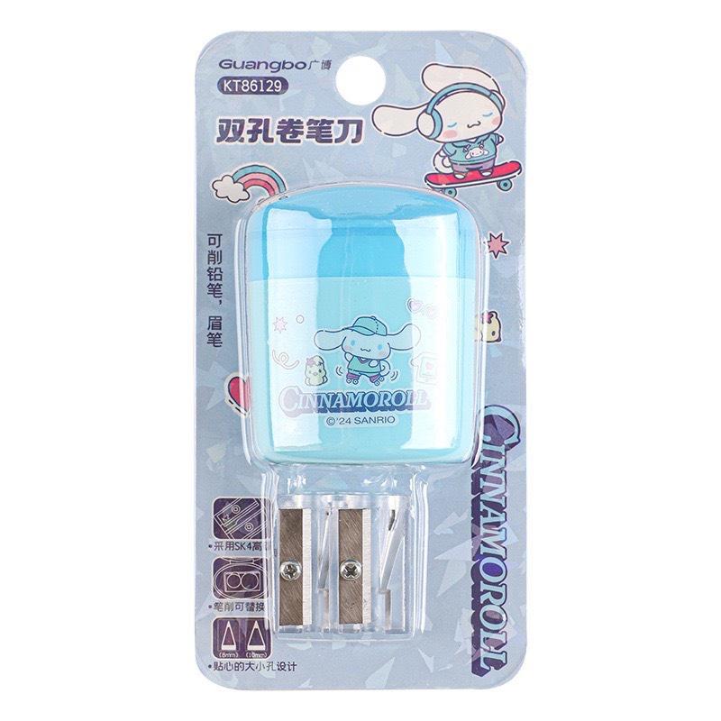 【台灣現貨🎁J&E比選物店】正版 三麗鷗 雙孔削鉛筆器 可替換刀片 雙孔削筆器 雙孔 削鉛筆機 文具 庫洛米-細節圖2