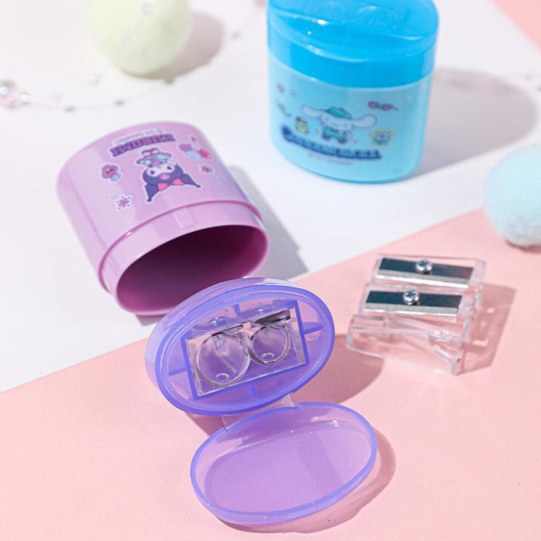 【台灣現貨🎁J&E比選物店】正版 三麗鷗 雙孔削鉛筆器 可替換刀片 雙孔削筆器 雙孔 削鉛筆機 文具 庫洛米-細節圖3