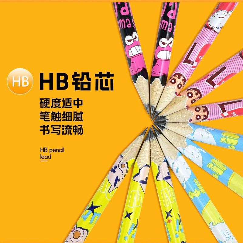 【台灣現貨🎁J&E比選物店】正版 蠟筆小新 HB 三角鉛筆 10入1盒 鉛筆 文具 筆 筆類 文具用品-細節圖3
