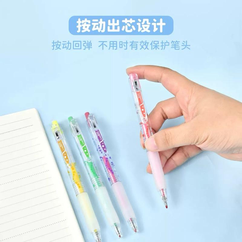 【台灣現貨🎁J&E比選物店】正版 蠟筆小新 彩色中性筆 0.5mm 原子筆 彩色原子筆 中性筆 按動筆 手帳 文具 筆-細節圖5