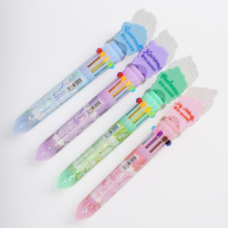 【台灣現貨🎁J&E比選物店】正版 三麗鷗 十色 10色 原子筆 圓珠筆 手帳 塗鴉 文具 筆 庫洛米 酷洛米 十色筆-細節圖3