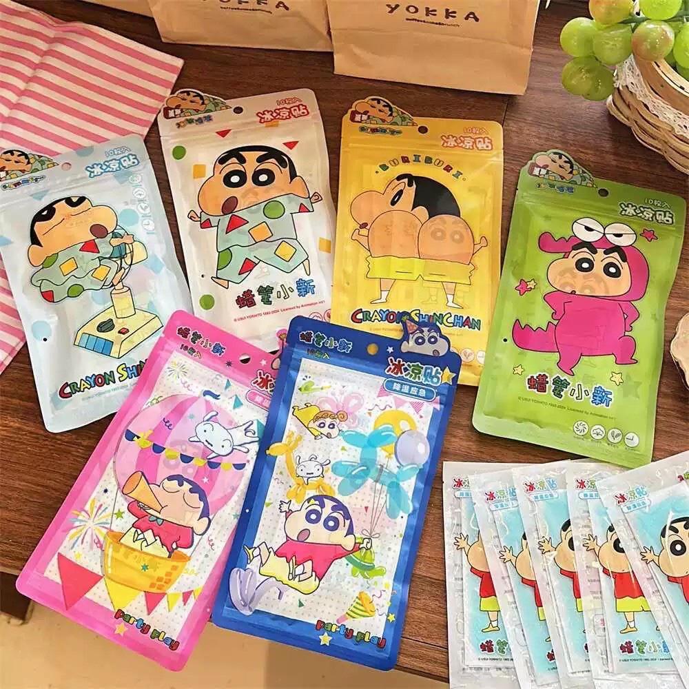【台灣現貨🎁J&E比選物店】正版 蠟筆小新 10片入 夏日 冰涼貼 散熱貼 降溫 降熱 冰貼 手機降溫貼 清涼貼 解熱貼-細節圖6