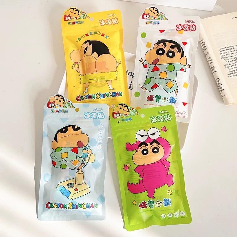 【台灣現貨🎁J&E比選物店】正版 蠟筆小新 10片入 夏日 冰涼貼 散熱貼 降溫 降熱 冰貼 手機降溫貼 清涼貼 解熱貼-細節圖8