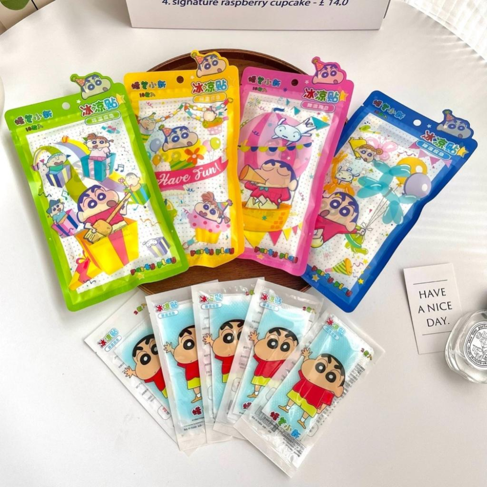 【台灣現貨🎁J&E比選物店】正版 蠟筆小新 10片入 夏日 冰涼貼 散熱貼 降溫 降熱 冰貼 手機降溫貼 清涼貼 解熱貼-細節圖9