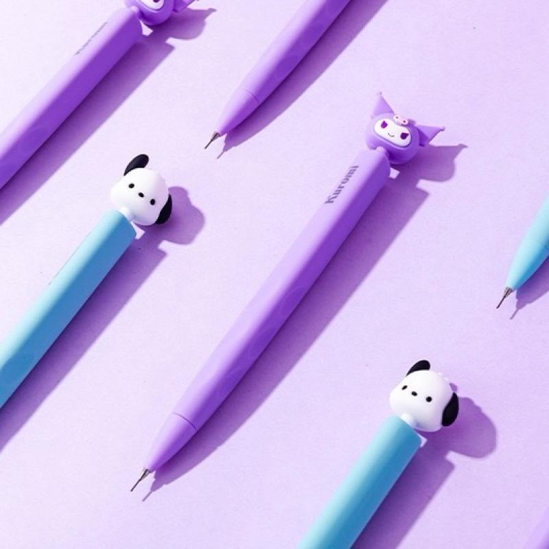 【台灣現貨🎁J&E比選物店】正版 三麗鷗 酷洛米 自動鉛筆 0.5mm 三角筆桿 軟膠洞洞 大頭款 鉛筆 筆類 文具-細節圖3