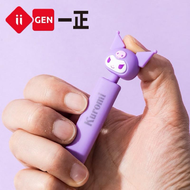 【台灣現貨🎁J&E比選物店】正版 三麗鷗 酷洛米 自動鉛筆 0.5mm 三角筆桿 軟膠洞洞 大頭款 鉛筆 筆類 文具-細節圖5