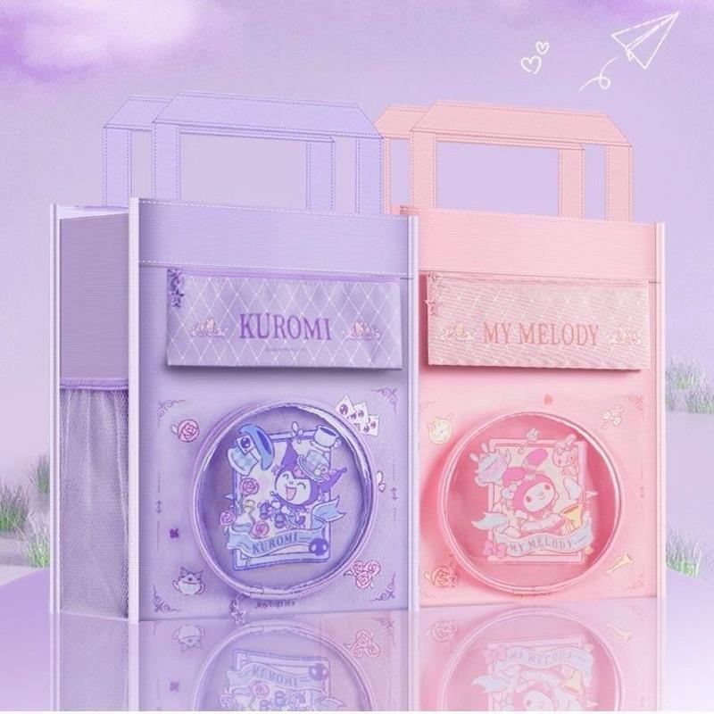 【台灣現貨🎁J&E比選物店】正版 三麗鷗 直立式 補習袋 大容量 帆布袋 文件袋 手提書包 手提袋 包包 提袋 手拎書包-細節圖8