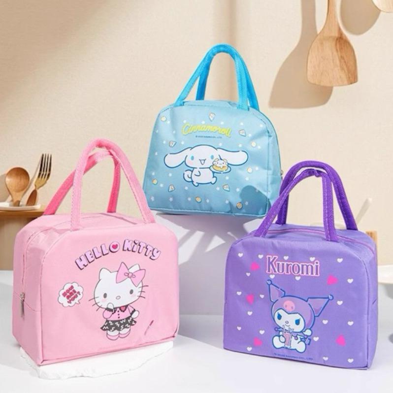 【台灣現貨🎁J&E比選物店】正版 三麗鷗 大容量 保溫 便當袋 保溫袋 餐袋 保冷袋 午餐袋 三麗鷗午餐袋 三麗鷗便當袋-細節圖2