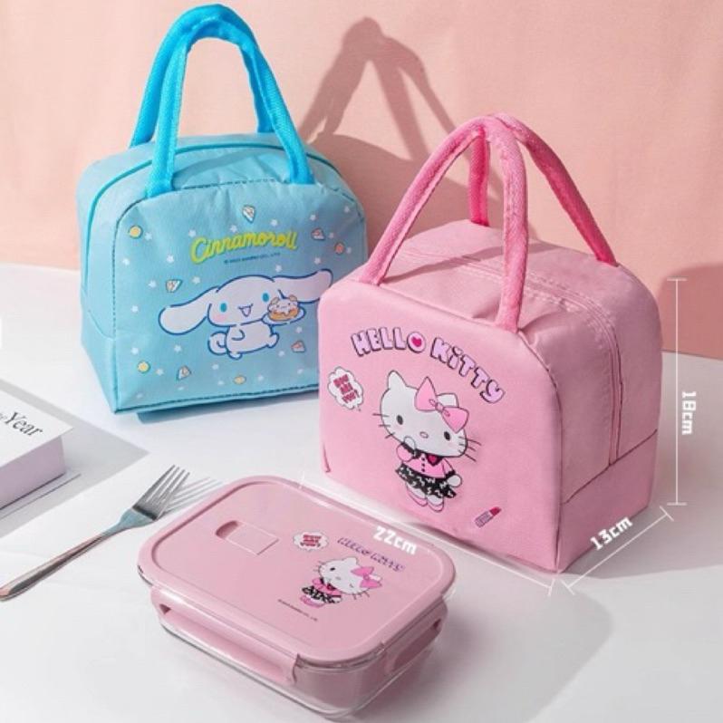 【台灣現貨🎁J&E比選物店】正版 三麗鷗 大容量 保溫 便當袋 保溫袋 餐袋 保冷袋 午餐袋 三麗鷗午餐袋 三麗鷗便當袋-細節圖3