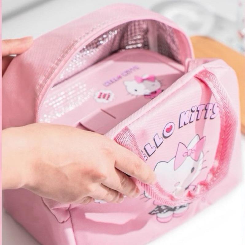 【台灣現貨🎁J&E比選物店】正版 三麗鷗 大容量 保溫 便當袋 保溫袋 餐袋 保冷袋 午餐袋 三麗鷗午餐袋 三麗鷗便當袋-細節圖5