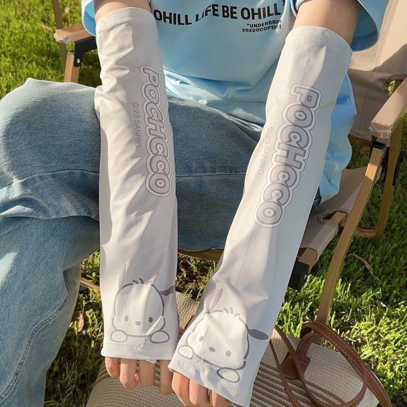 【台灣現貨🎁J&E比選物店】正版 三麗鷗 兒童冰絲袖套 防曬袖套 涼感袖套 冰絲袖套 袖套 戶外防曬 防紫外線-細節圖8