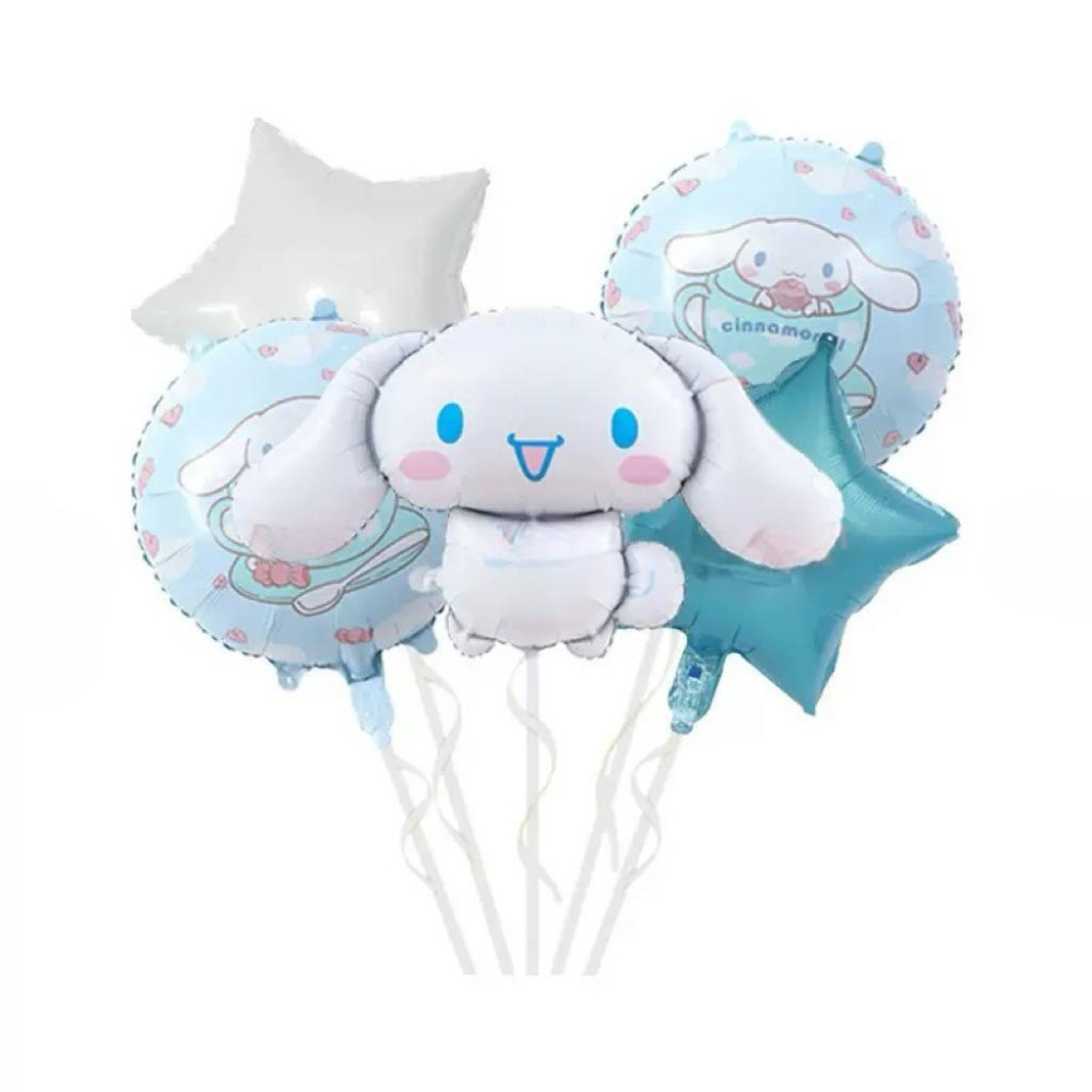 【台灣現貨🎁J&E比選物店】正版 三麗鷗 氣球套裝 氣球五件套 造型氣球 氣球 慶生氣球 派對氣球 慶生 派對 週歲氣球-細節圖3