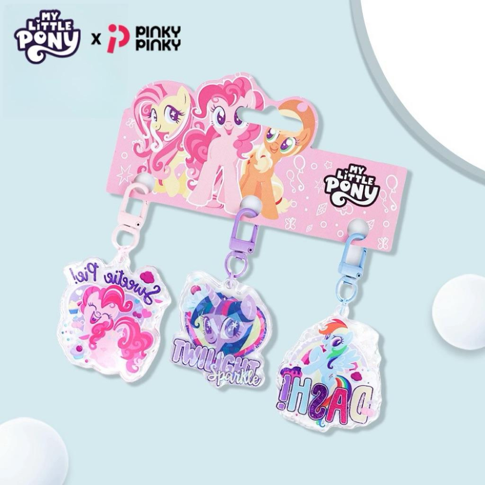 【台灣現貨🎁J&E比選物店】正版 小馬寶莉 彩虹小馬 壓克力吊飾 掛件 鑰匙圈 吊飾-細節圖3