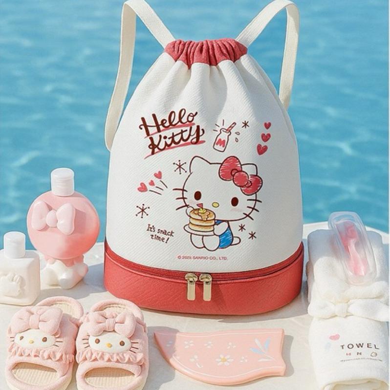 【台灣現貨🎁J&E比選物店】正版 三麗鷗 游泳包 玩水包 防水包 雙肩背包 背包 防水專用包 防水包袋 防水套 防水-細節圖6