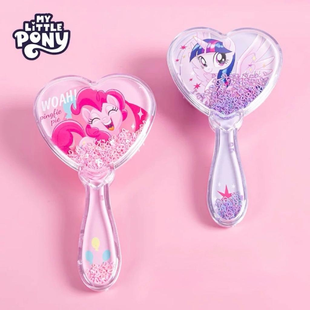 【台灣現貨🎁J&E比選物店】正版 小馬寶莉 梳子 鏡子 兒童氣墊梳 紫悅 柔柔 兒童梳子 可愛 美髮梳  彩虹小馬-細節圖2