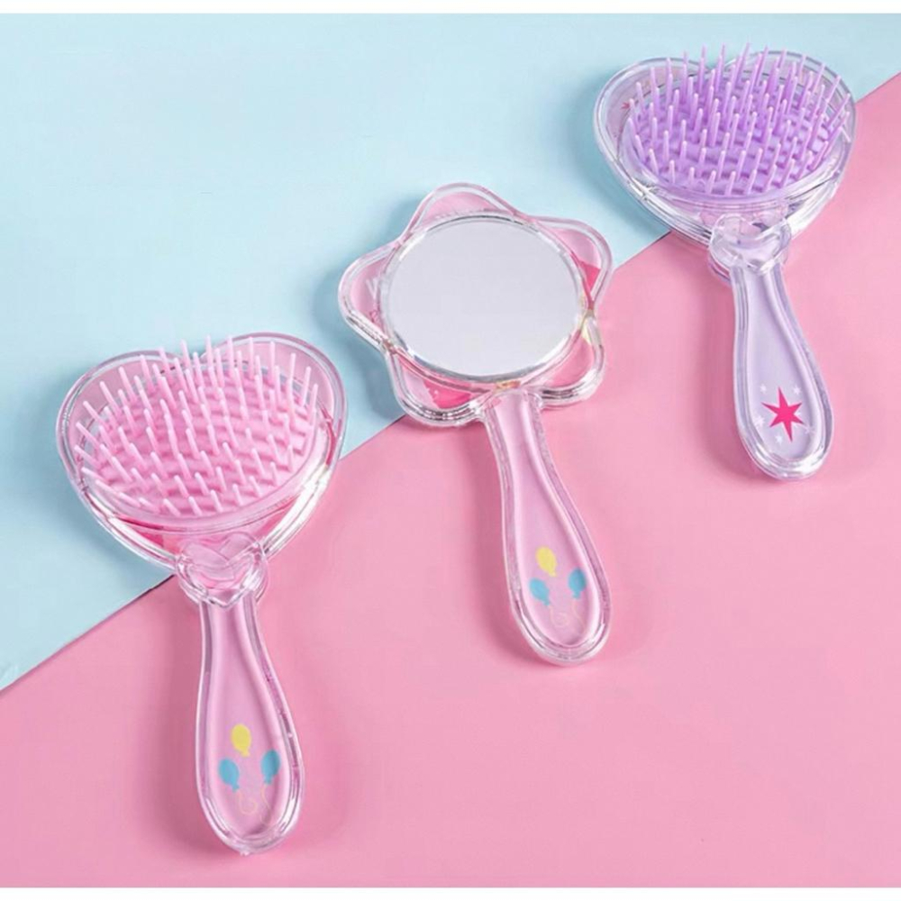 【台灣現貨🎁J&E比選物店】正版 小馬寶莉 梳子 鏡子 兒童氣墊梳 紫悅 柔柔 兒童梳子 可愛 美髮梳  彩虹小馬-細節圖3