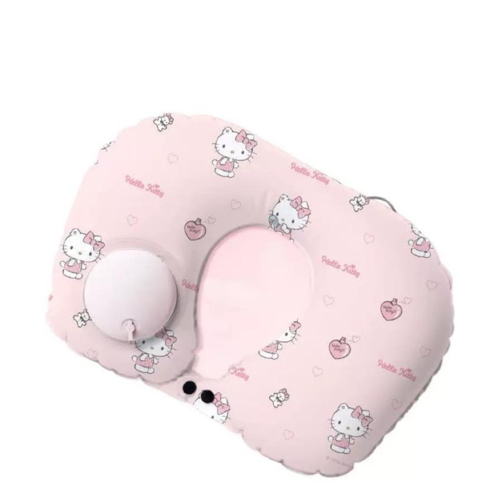 【台灣現貨🎁J&E比選物店】正版 三麗鷗 按壓式充氣 U型枕 護頸枕 旅行護頸 充氣U型枕 頸枕 按壓充氣頸枕 旅行枕-細節圖2