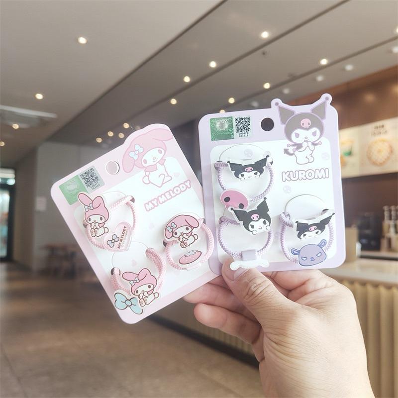 【台灣現貨🎁J&E比選物店】正版 三麗鷗 髮圈 庫洛米 壓克力 髮繩 女孩 女童 頭繩 女童髮飾 髮圈-細節圖2