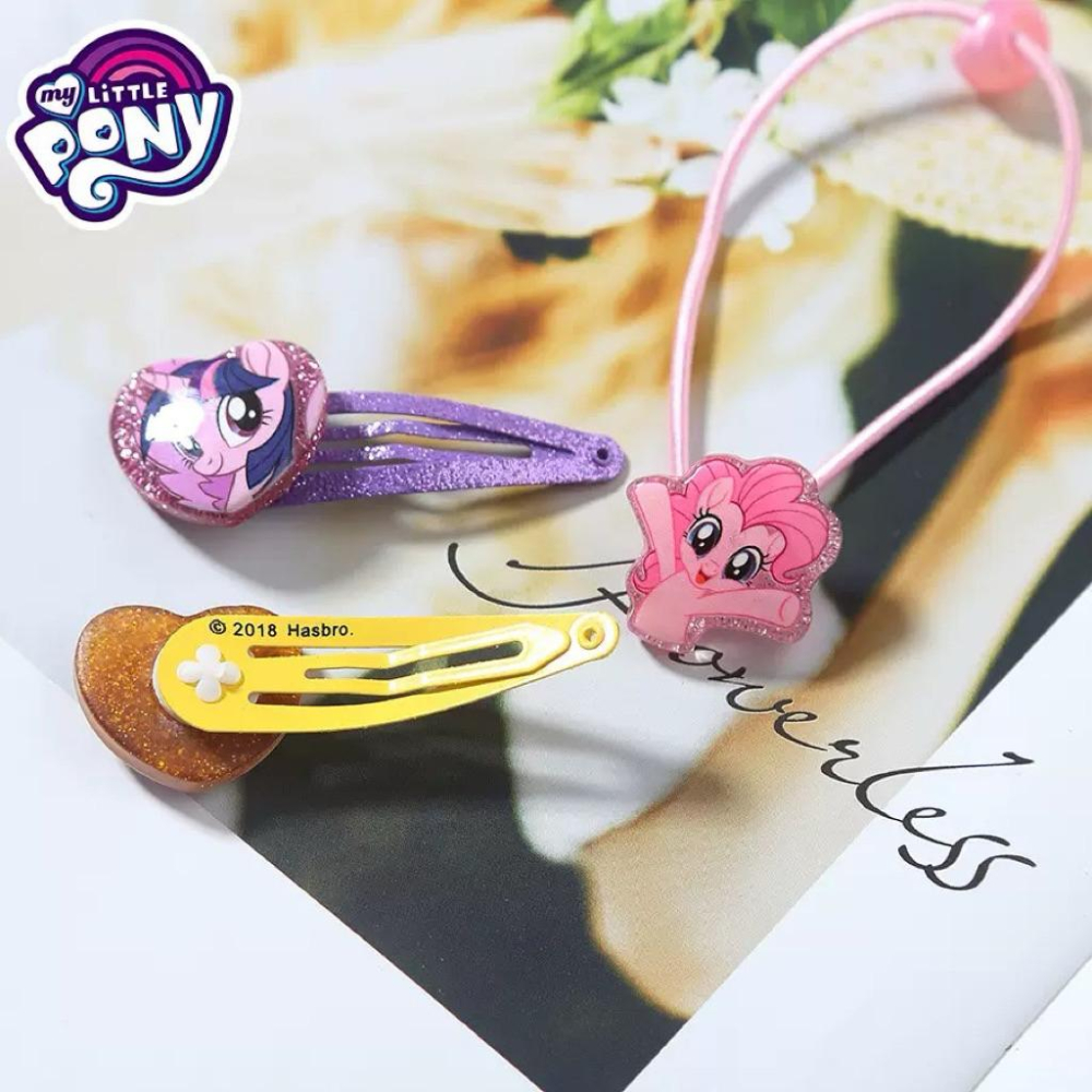【台灣現貨🎁J&E比選物店】 正版 彩虹小馬 可愛 蝴蝶結 頭飾 飾品 兒童髮飾 小馬寶莉 pony 髮繩 髮夾 髮圈-細節圖2