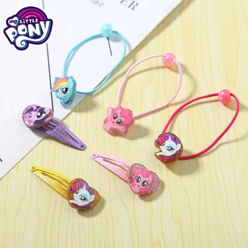 【台灣現貨🎁J&E比選物店】 正版 彩虹小馬 可愛 蝴蝶結 頭飾 飾品 兒童髮飾 小馬寶莉 pony 髮繩 髮夾 髮圈-細節圖3