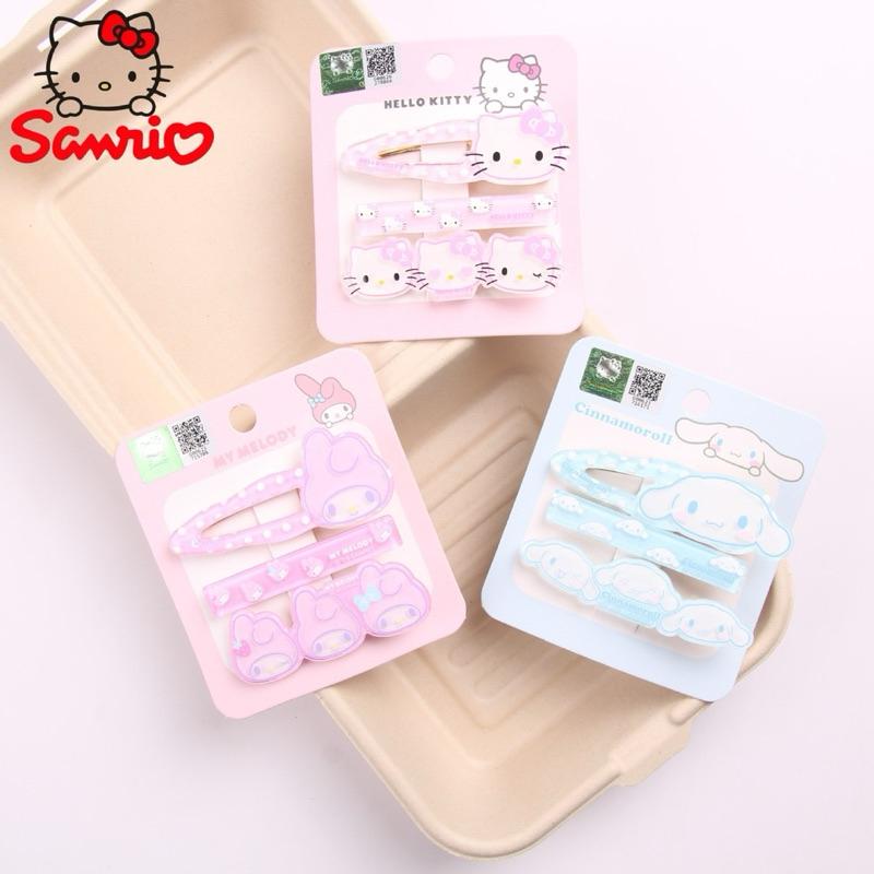 【台灣現貨🎁J&E比選物店】正版 三麗鷗 髮夾 可愛 一組3入 酷洛米 大耳狗 美樂蒂 漢頓 帕恰狗 瀏海夾 造型髮夾-細節圖3