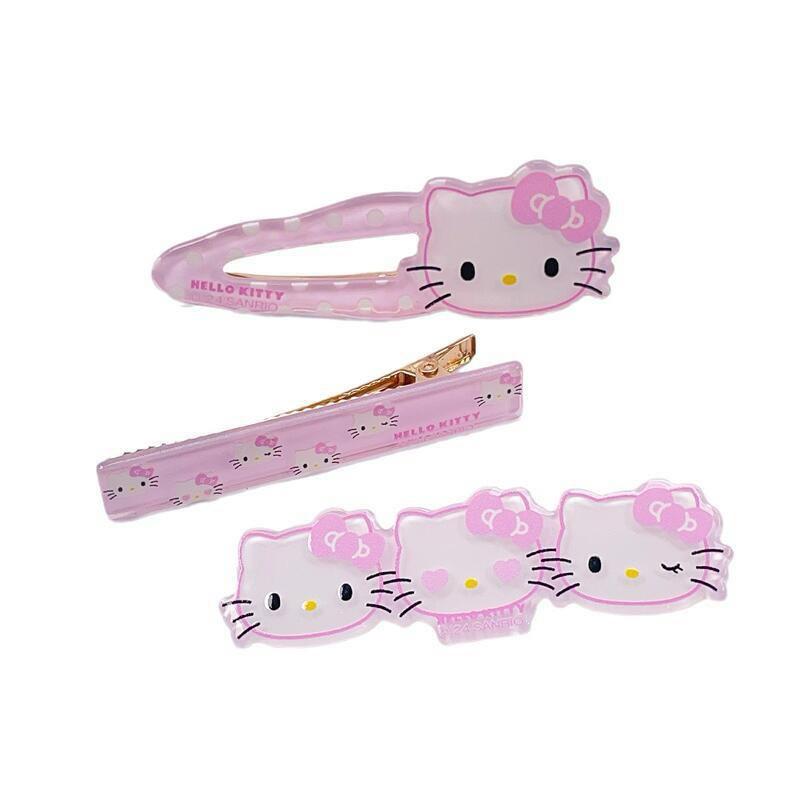 【台灣現貨🎁J&E比選物店】正版 三麗鷗 髮夾 可愛 一組3入 酷洛米 大耳狗 美樂蒂 漢頓 帕恰狗 瀏海夾 造型髮夾-細節圖4