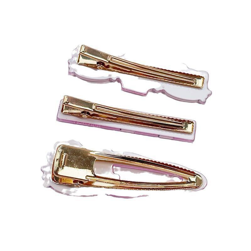 【台灣現貨🎁J&E比選物店】正版 三麗鷗 髮夾 可愛 一組3入 酷洛米 大耳狗 美樂蒂 漢頓 帕恰狗 瀏海夾 造型髮夾-細節圖5