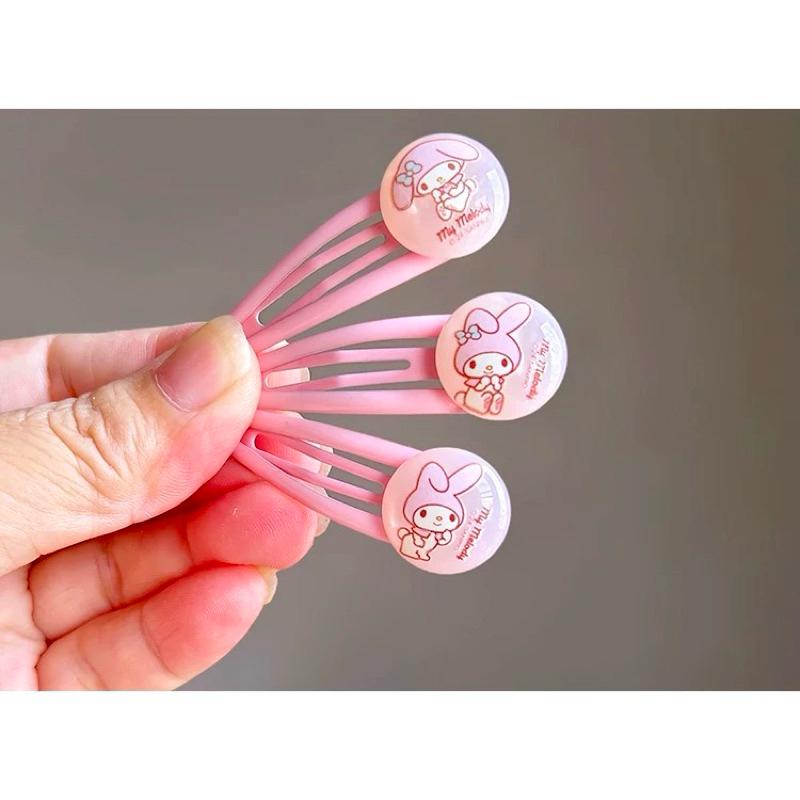 【台灣現貨🎁J&E比選物店】 正版 三麗鷗 髮夾 圓珠 bb夾 女童 糖果色 掰掰夾 圓珠髮夾 一卡3入-細節圖4