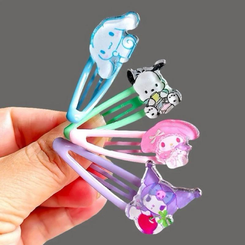 【台灣現貨🎁J&E比選物店】 正版 三麗鷗 兒童 女寶 髮夾 可愛 美樂蒂 酷洛米 瀏海夾BB夾 頭飾-細節圖2