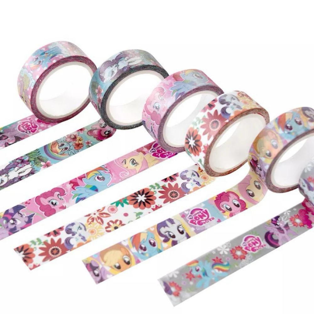 【台灣現貨🎁J&E比選物店】 正版 小馬寶莉 紙膠帶 膠帶 手帳膠帶 彩虹小馬膠帶 手帳 文具-細節圖2