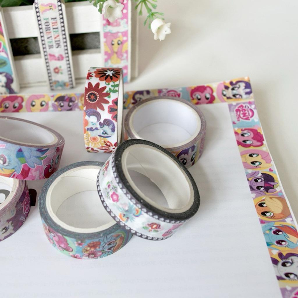 【台灣現貨🎁J&E比選物店】 正版 小馬寶莉 紙膠帶 膠帶 手帳膠帶 彩虹小馬膠帶 手帳 文具-細節圖4