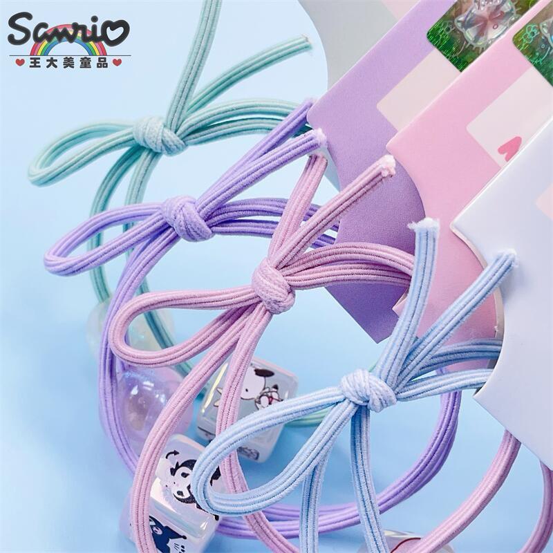 【台灣現貨🎁J&E比選物店】正版 三麗鷗 髮圈 庫洛米 髮繩 小女孩 扎頭髮 頭繩 圓珠 高彈力 女童髮飾 髮圈-細節圖9